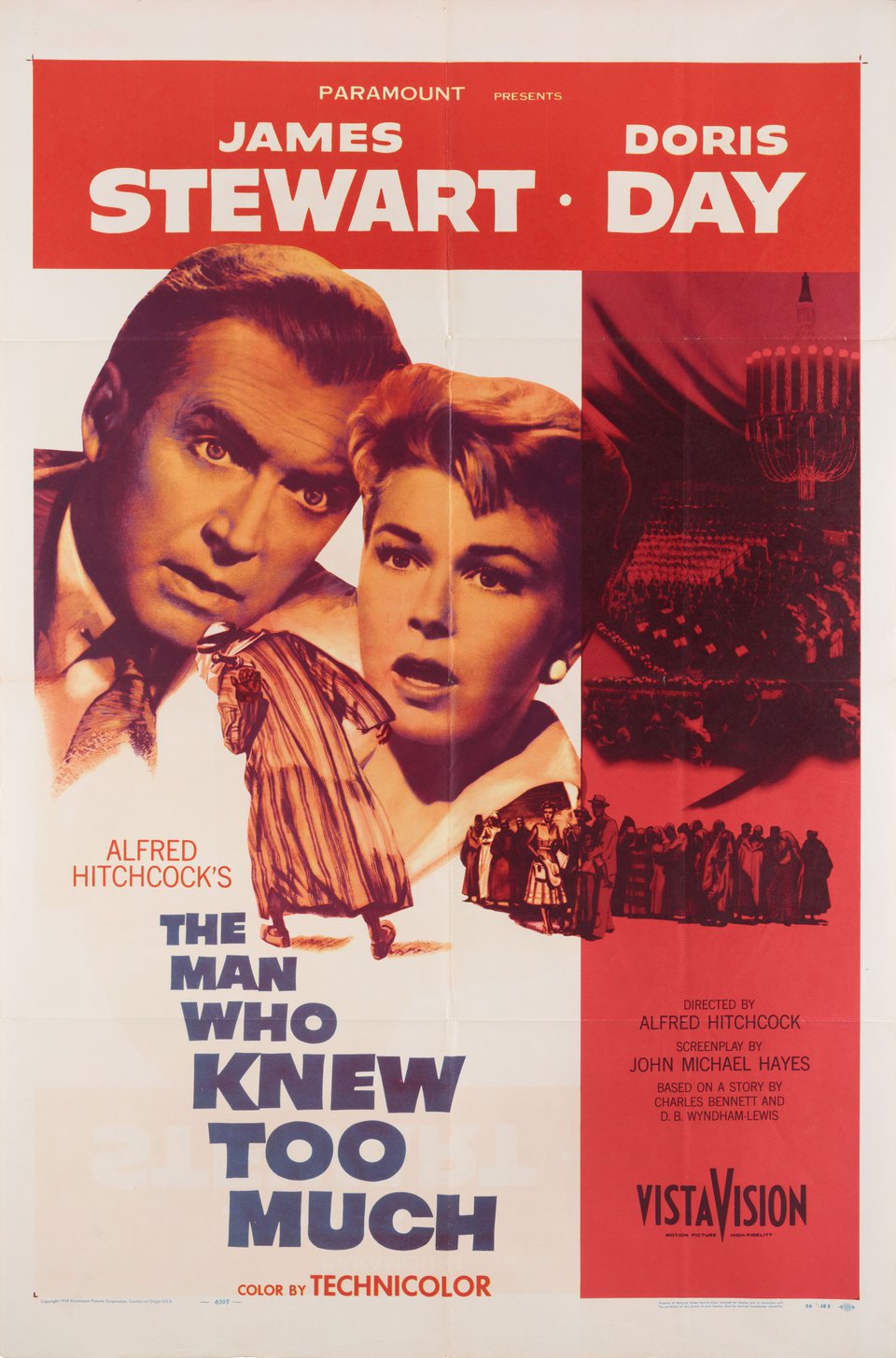 The Man Who Knew Too Much Original 1956 U.S. One Sheet Movie Poster