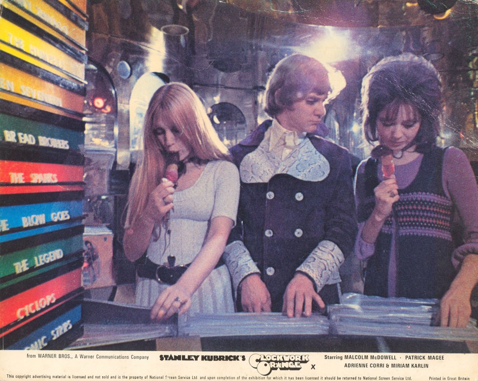 A Clockwork Orange Original 1972 British Front of House Card