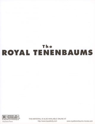 The Royal Tenenbaums Original 2001 U.S. Press Kit Alternate Image