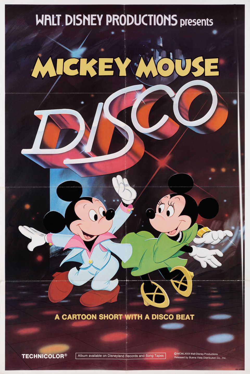 Mickey Mouse Disco Original 1980 U.S. One Sheet Movie Poster