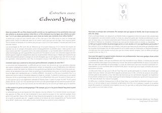 Yi Yi Original 2000 French Movie Pressbook Alternate Image