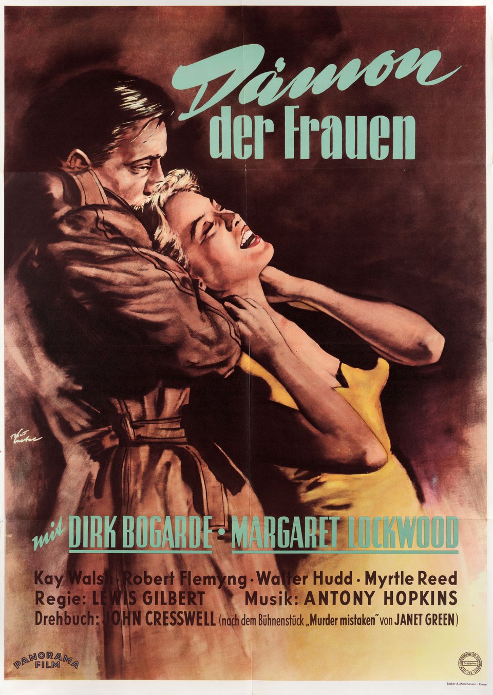 Cast a Dark Shadow Original 1955 German A1 Movie Poster