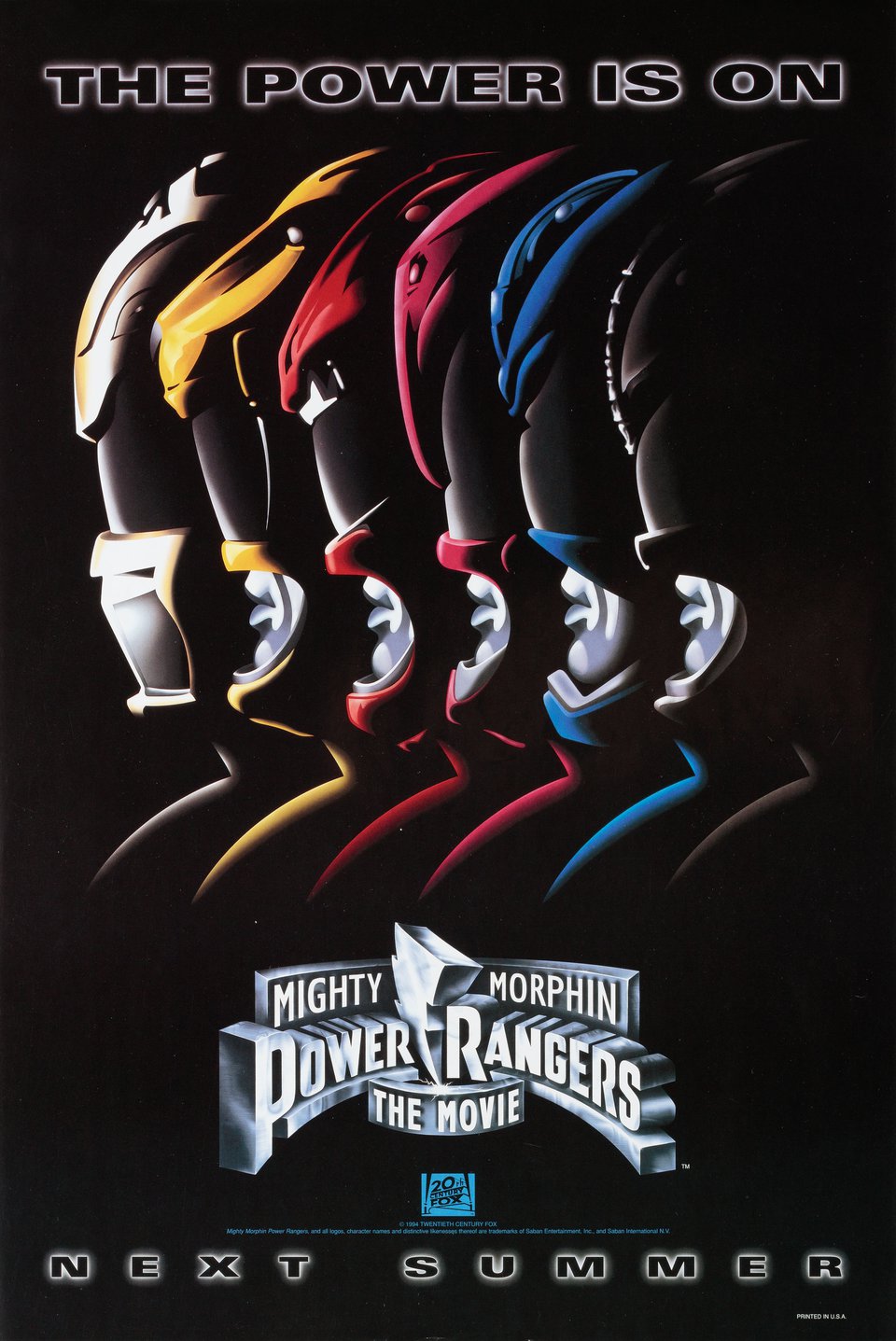 Mighty Morphin Power Rangers: The Movie Original 1995 Spanish Mini Movie Poster