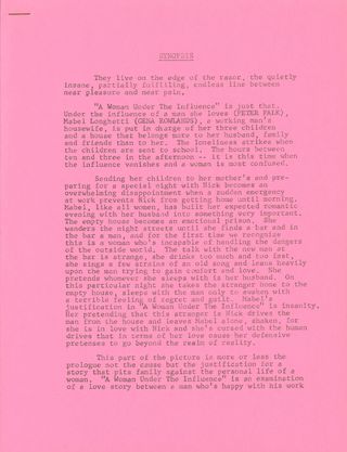 A Woman Under the Influence Original 1974 U.S. Press Kit Alternate Image