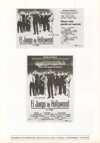 The Player Original 1992 Spanish Movie Program Alternate Image