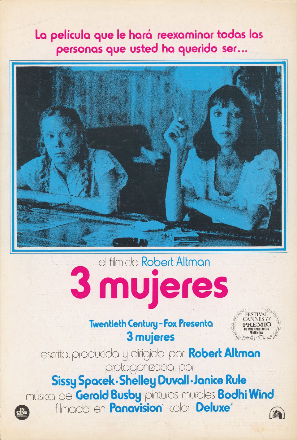 3 Women Original 1977 Spanish Screening Movie Program
