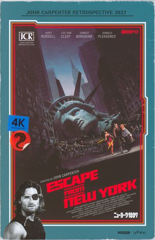 Escape from New York Original R2022 Japanese B5 Chirashi Handbill Alternate Image