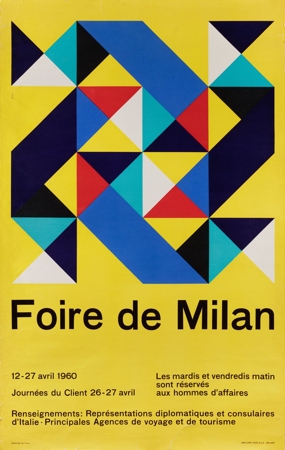 Foire De Milan Original 1960 Italian Poster
