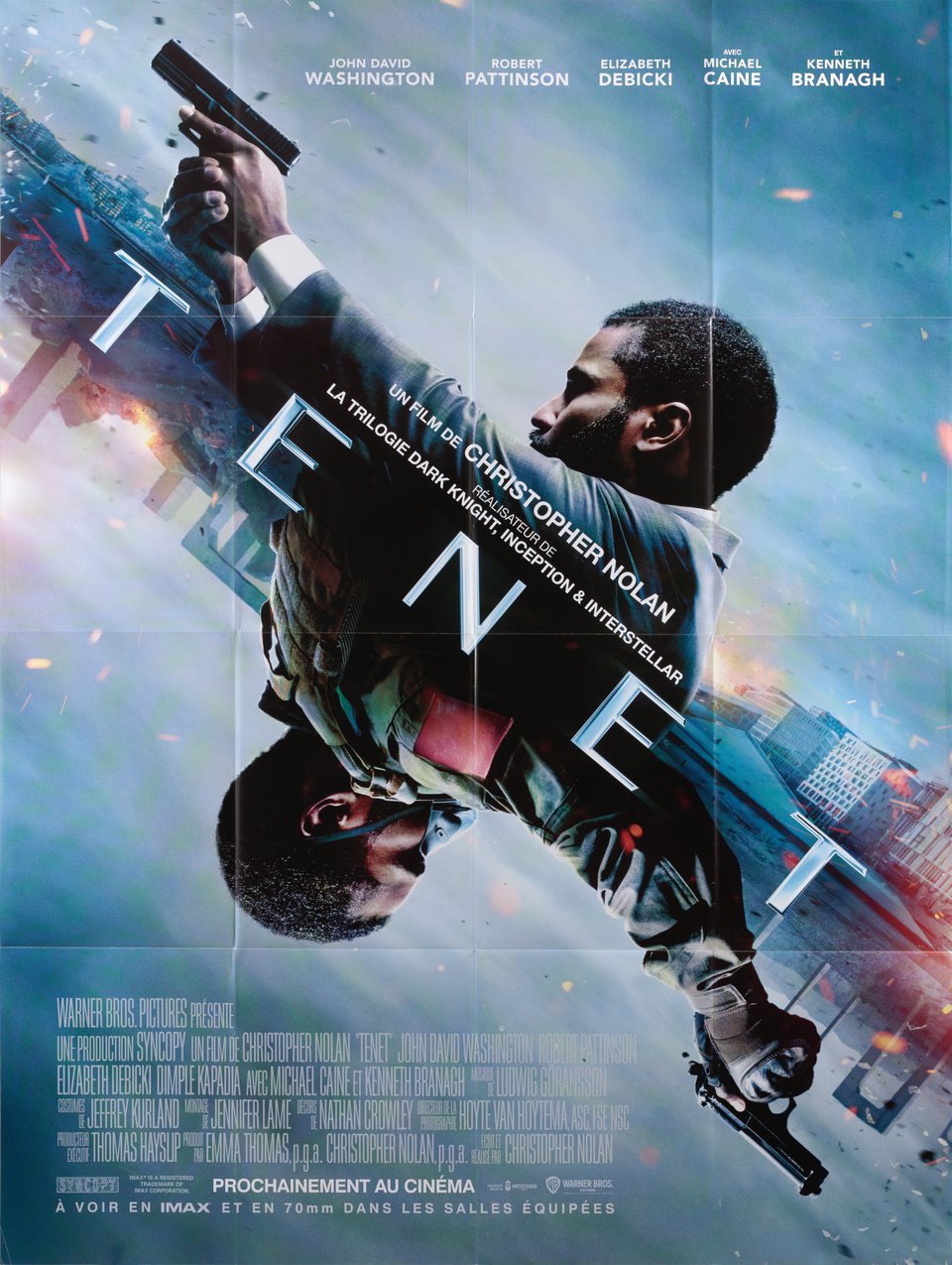 Tenet Original 2020 French Grande Movie Poster