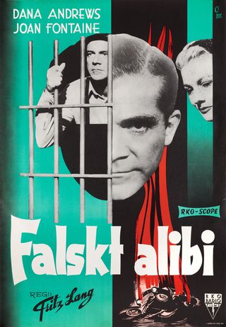Beyond a Reasonable Doubt Original 1956 Swedish B1 Movie Poster