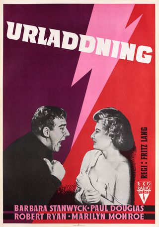 Clash by Night Original 1952 Swedish B1 Movie Poster