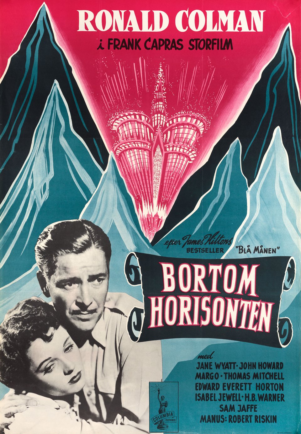 Lost Horizon Original 1937 Swedish B1 Movie Poster