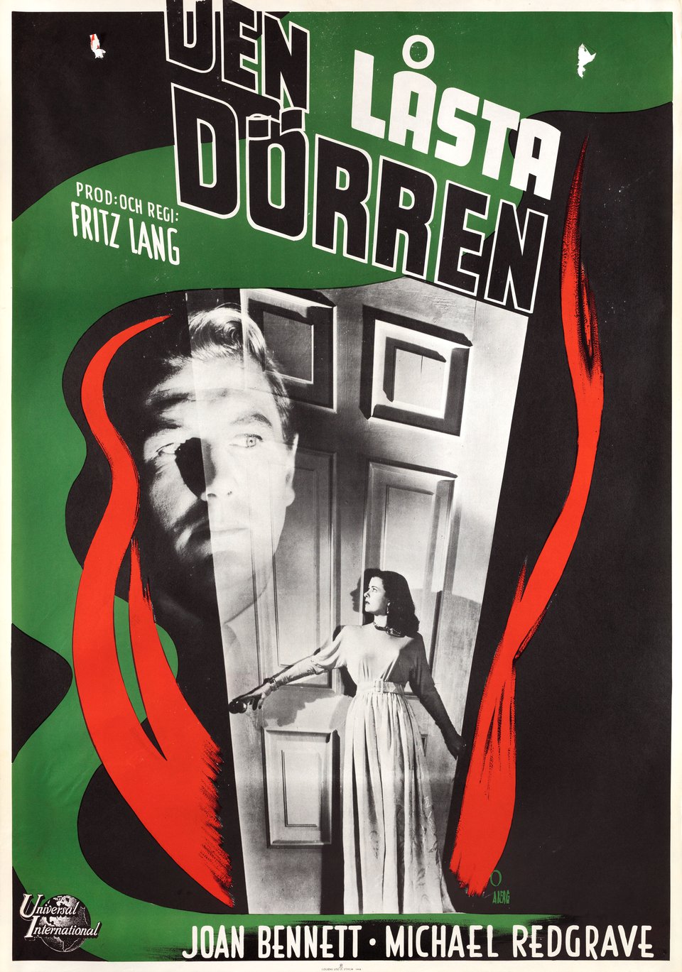 Secret Beyond the Door Original 1947 Swedish B1 Movie Poster