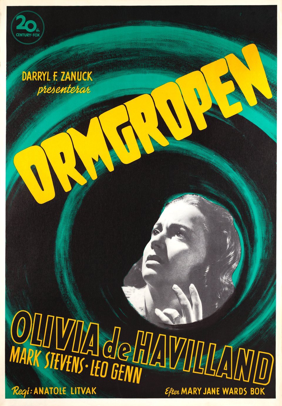 The Snake Pit Original 1948 Swedish B1 Movie Poster