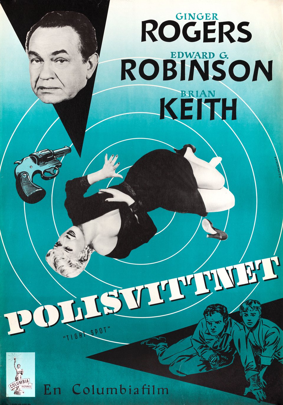 Tight Spot Original 1955 Swedish B1 Movie Poster