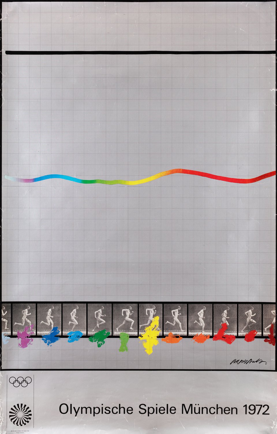 Olympische Spiele Munchen Original 1972 German B1 Poster