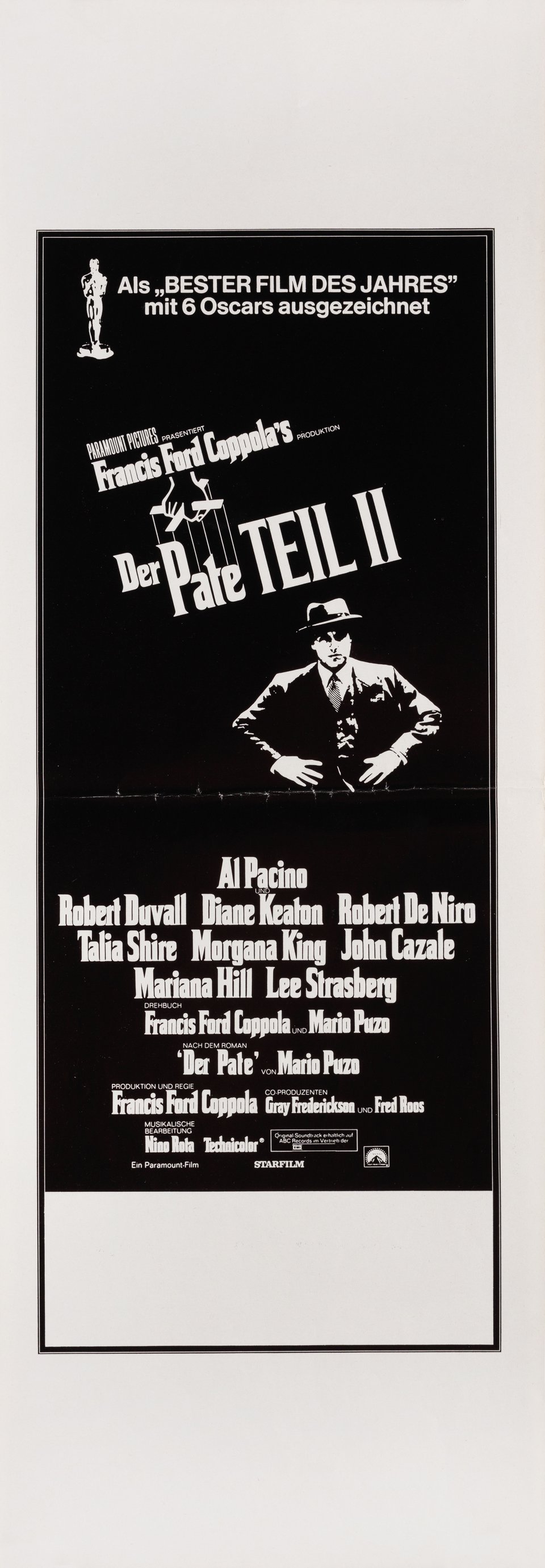 The Godfather: Part II Original 1974 Swiss Movie Poster