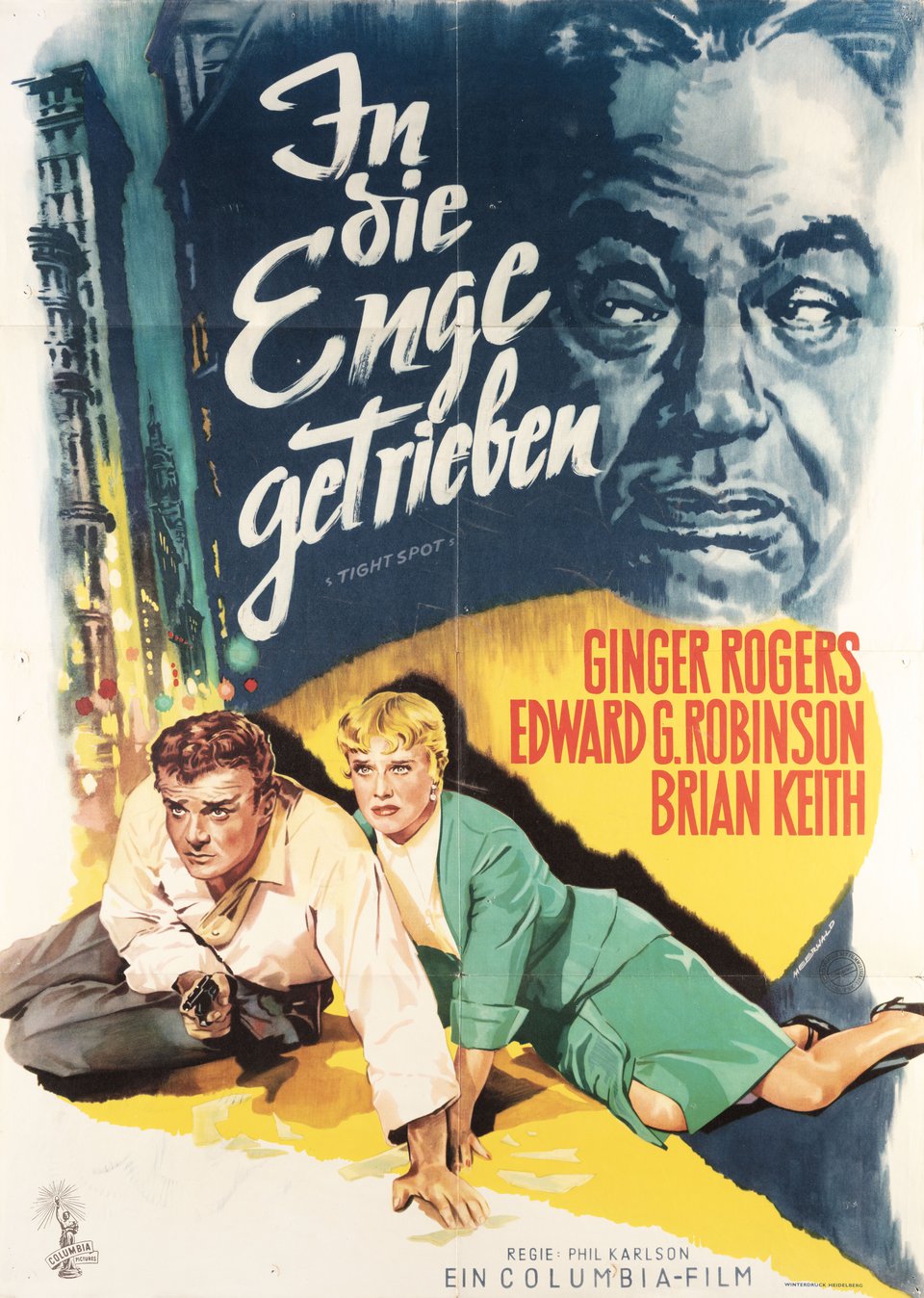Tight Spot Original 1955 German A1 Movie Poster