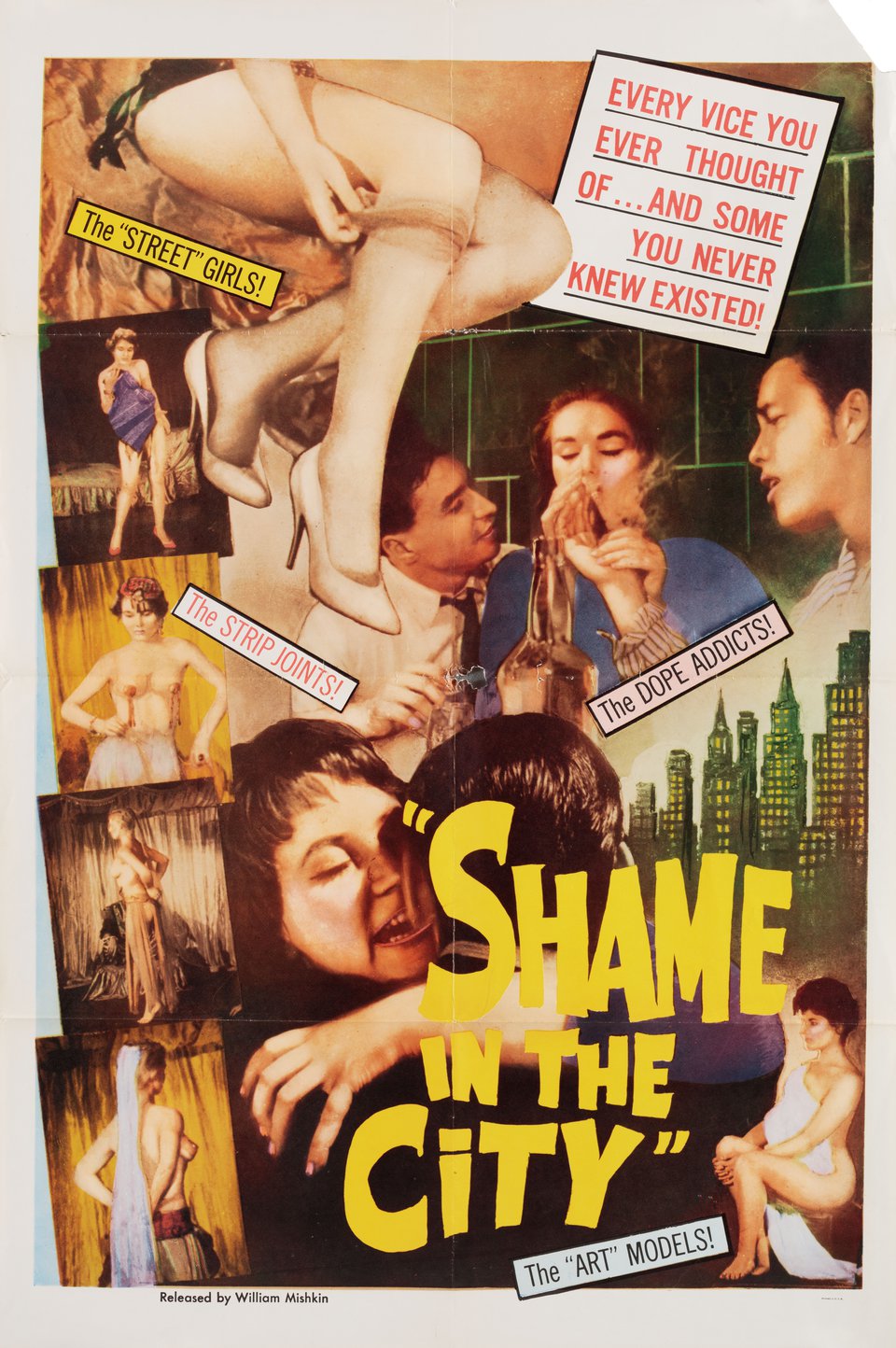 Shame in the City Original 1960s U.S. One Sheet Movie Poster