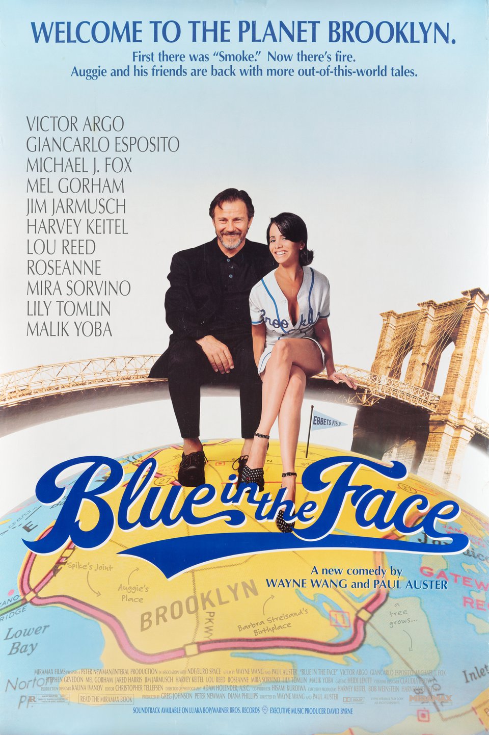 Blue in the Face Original 1995 U.S. One Sheet Movie Poster