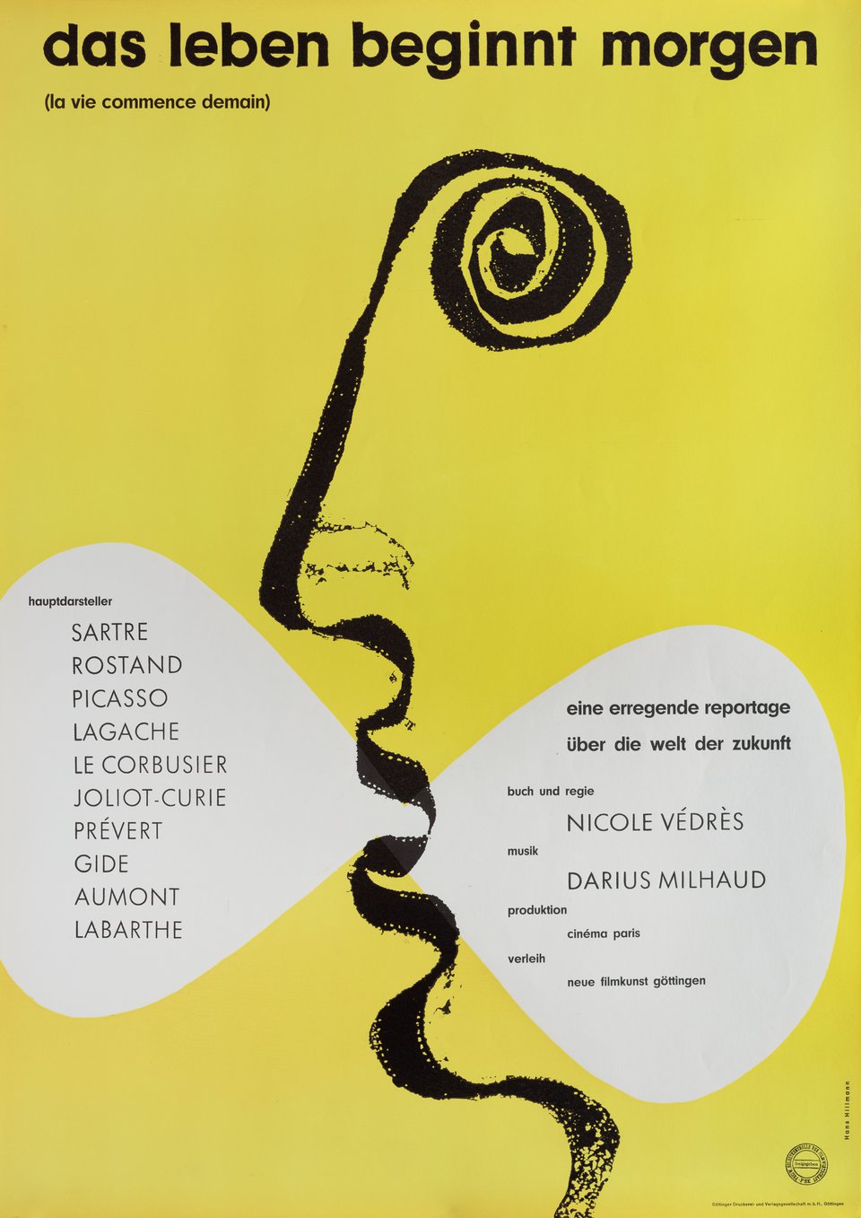 Life Begins Tomorrow Original 1954 German A1 Movie Poster