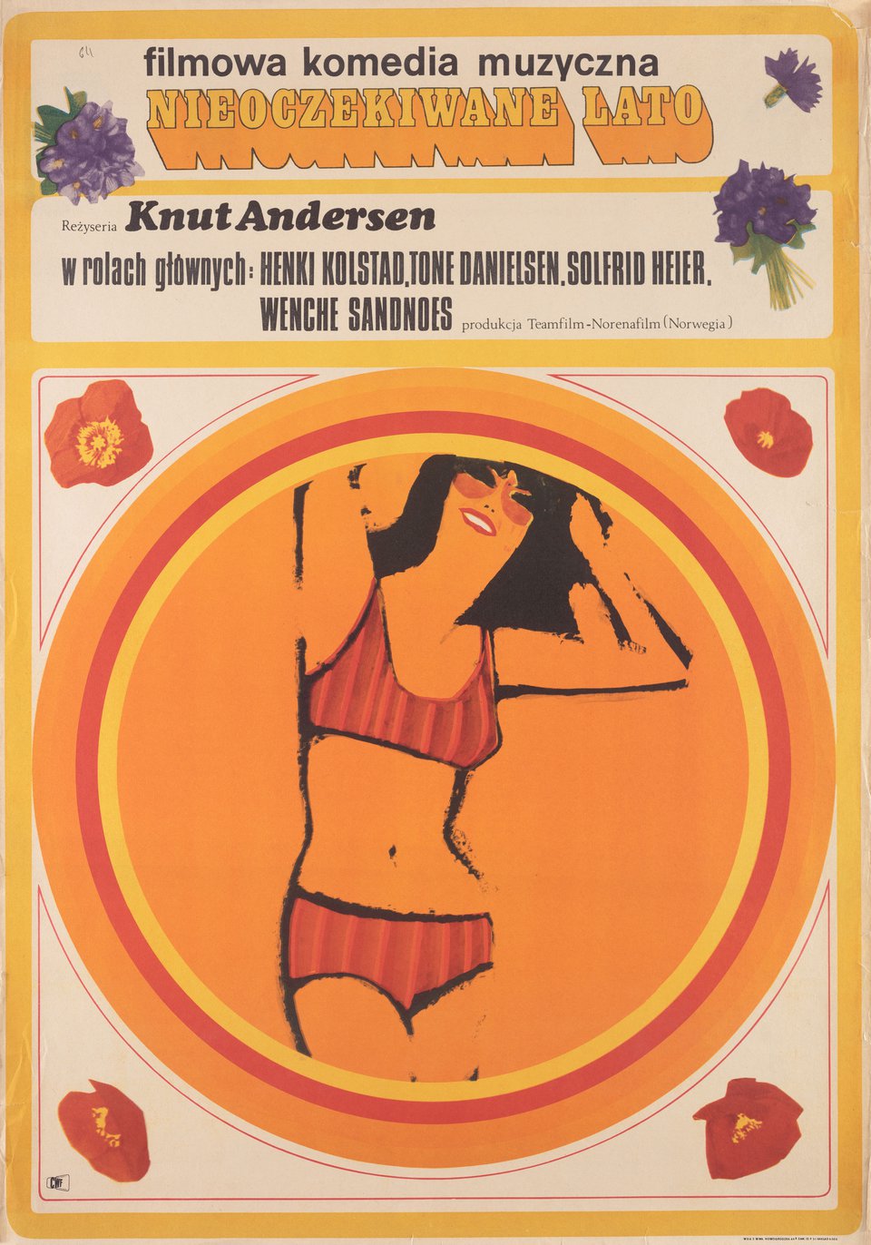 Unexpected Summer Original 1969 Polish A1 Movie Poster