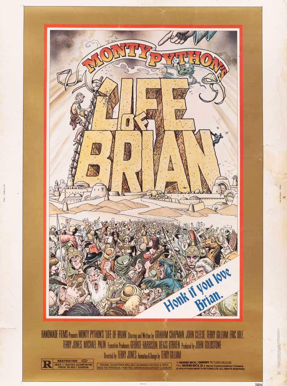 Life of Brian Original 1979 U.S. 30 by 40 Movie Poster