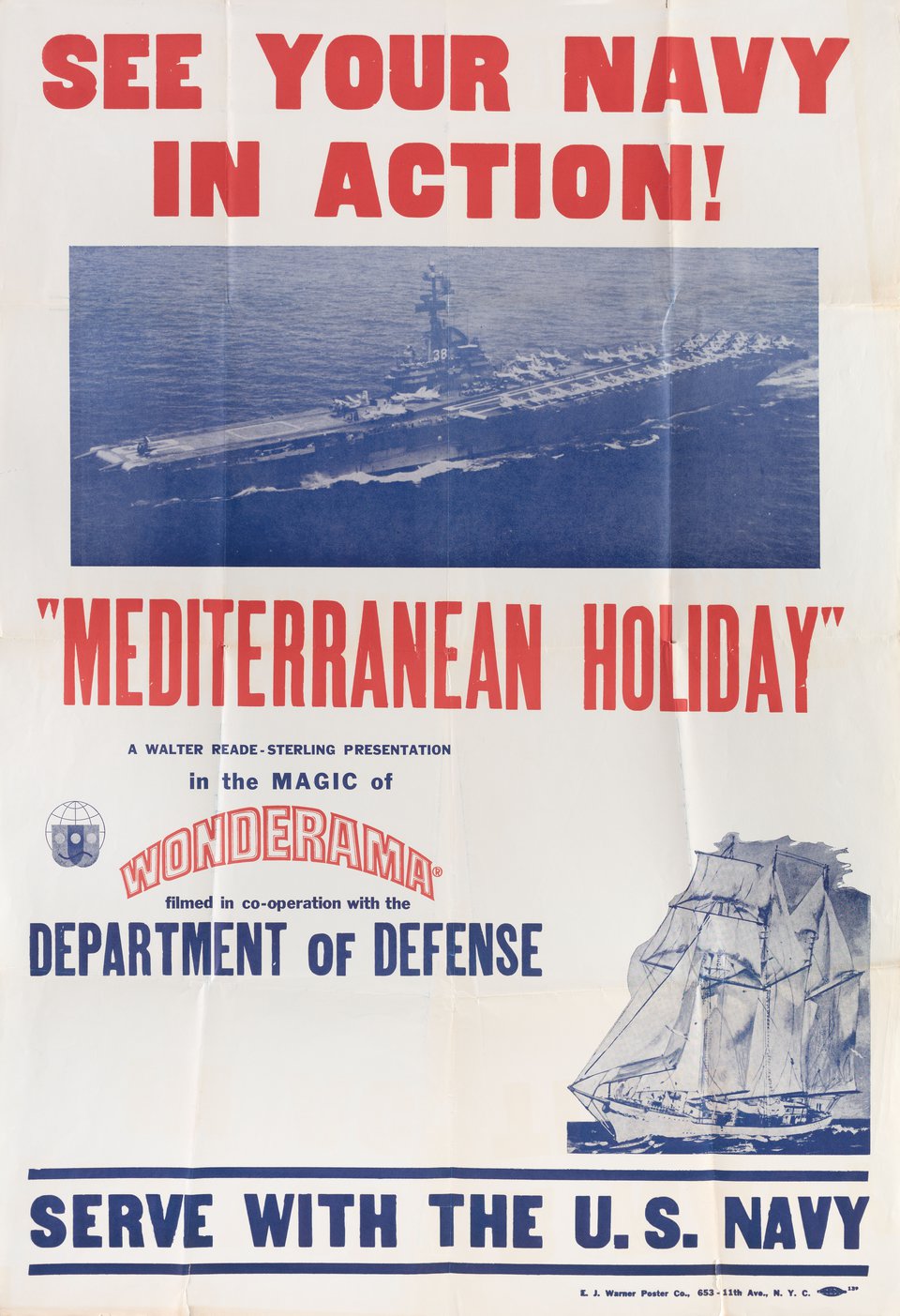 Mediterranean Holiday Original 1962 U.S. One Sheet Movie Poster