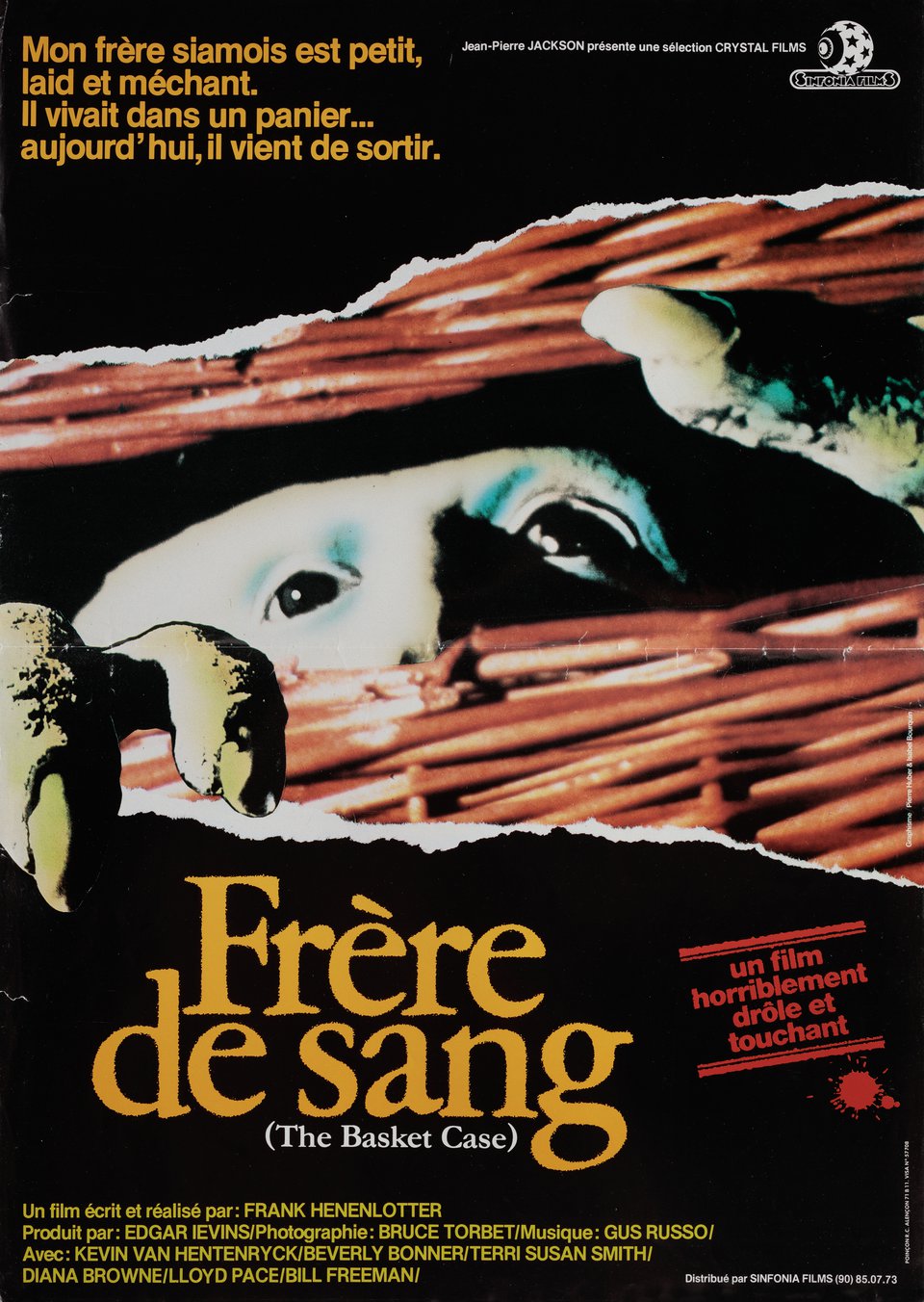 Basket Case Original 1982 French Petite Movie Poster