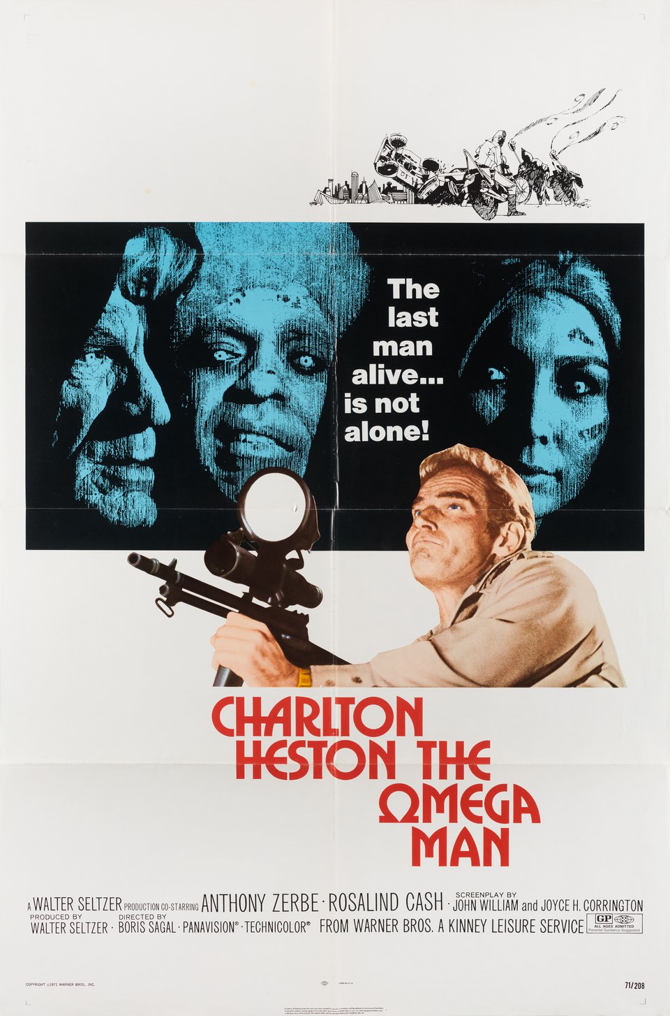 The Omega Man Original 1971 U.S. One Sheet Movie Poster