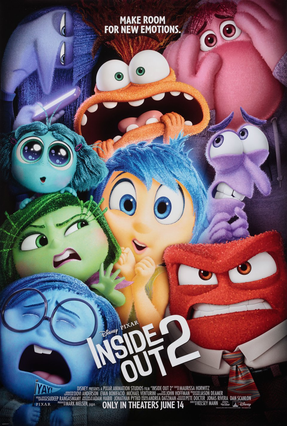 Inside Out 2 Original 2024 U.S. One Sheet Movie Poster