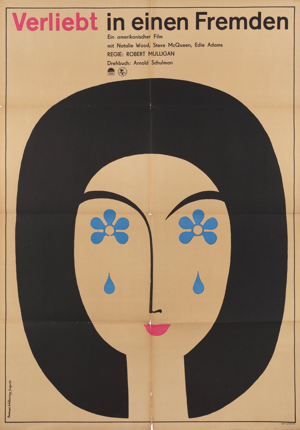 Love with the Proper Stranger Original 1963 East German A1 Movie Poster