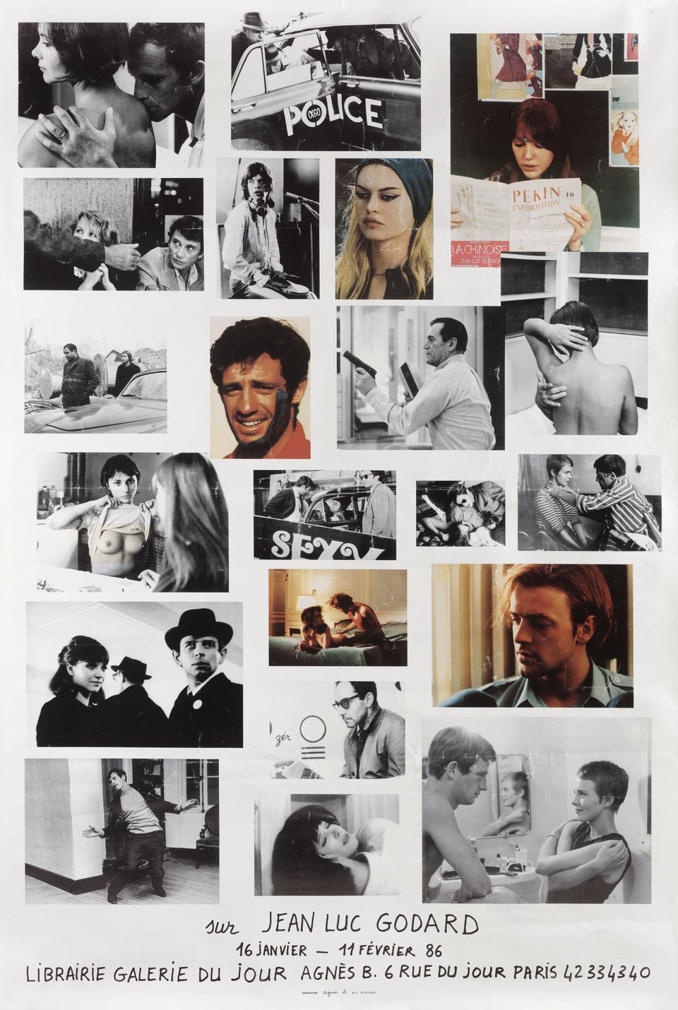 Sur Jean Luc Godard Original 1986 French Half Grande Poster