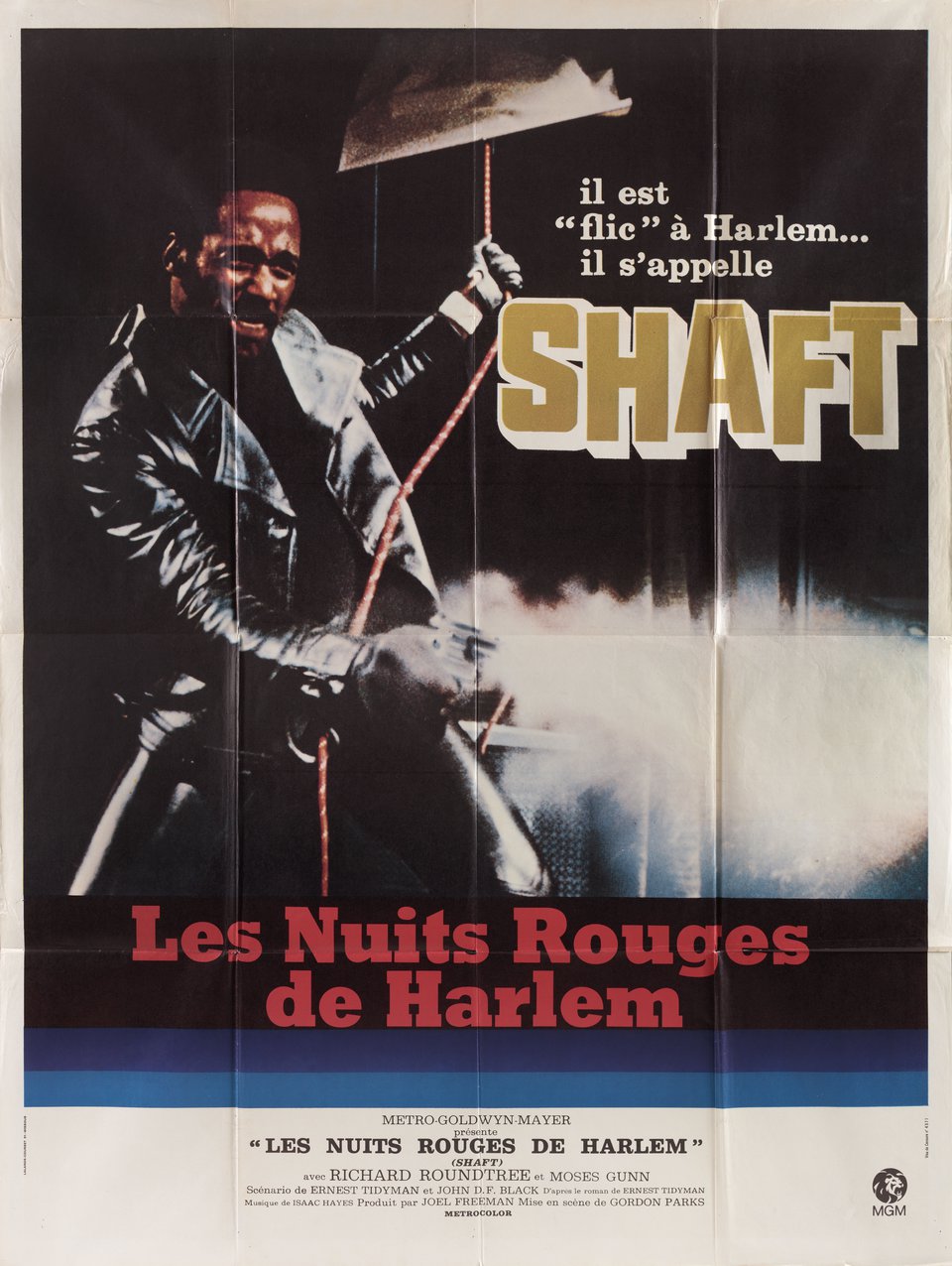 Shaft Original 1971 French Grande Movie Poster