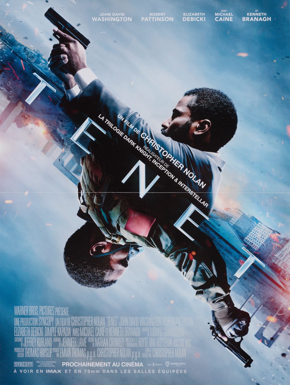 Tenet Original 2020 French Petite Movie Poster