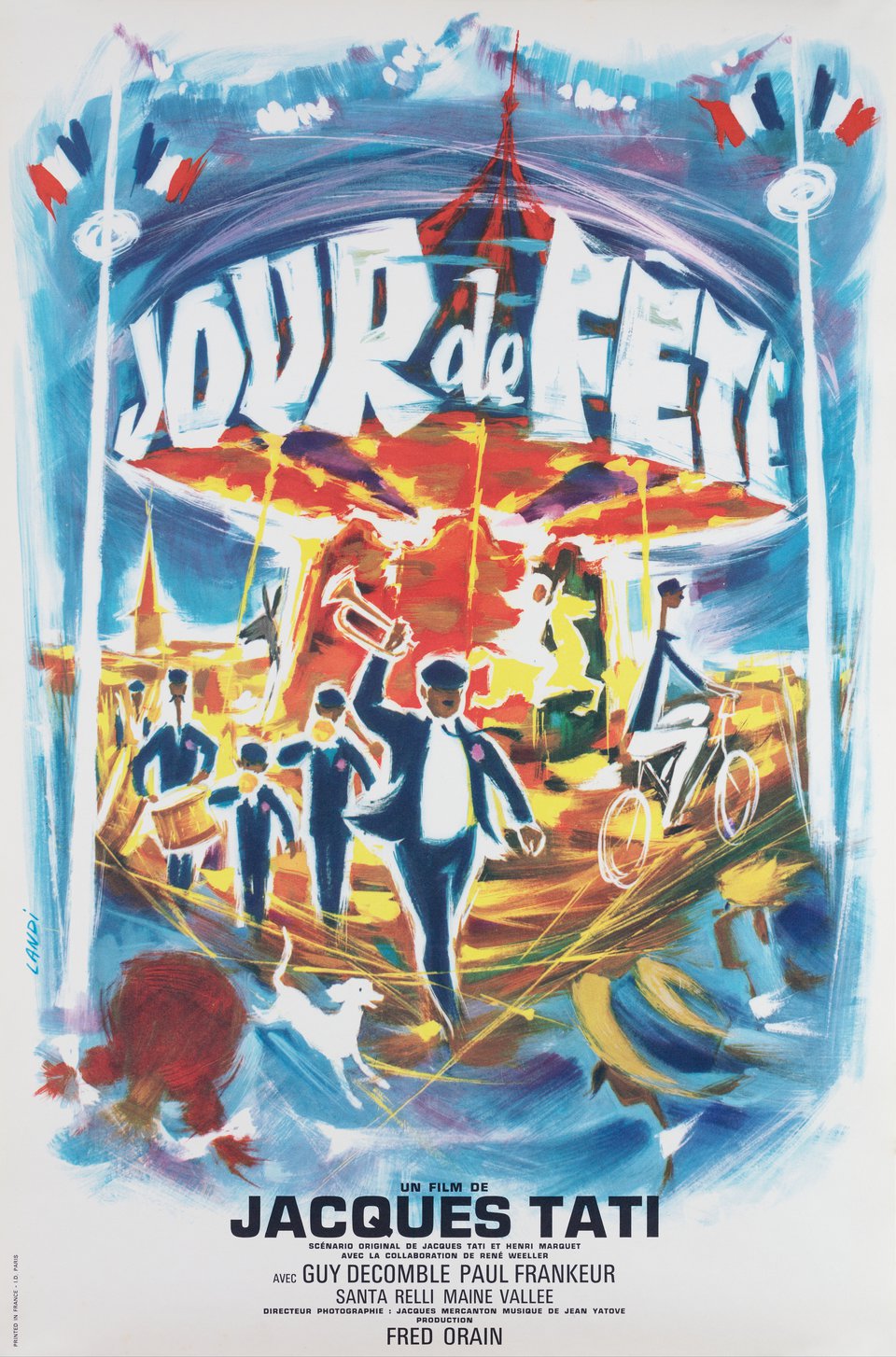 Jour de fete Original R1960s French Petite Movie Poster