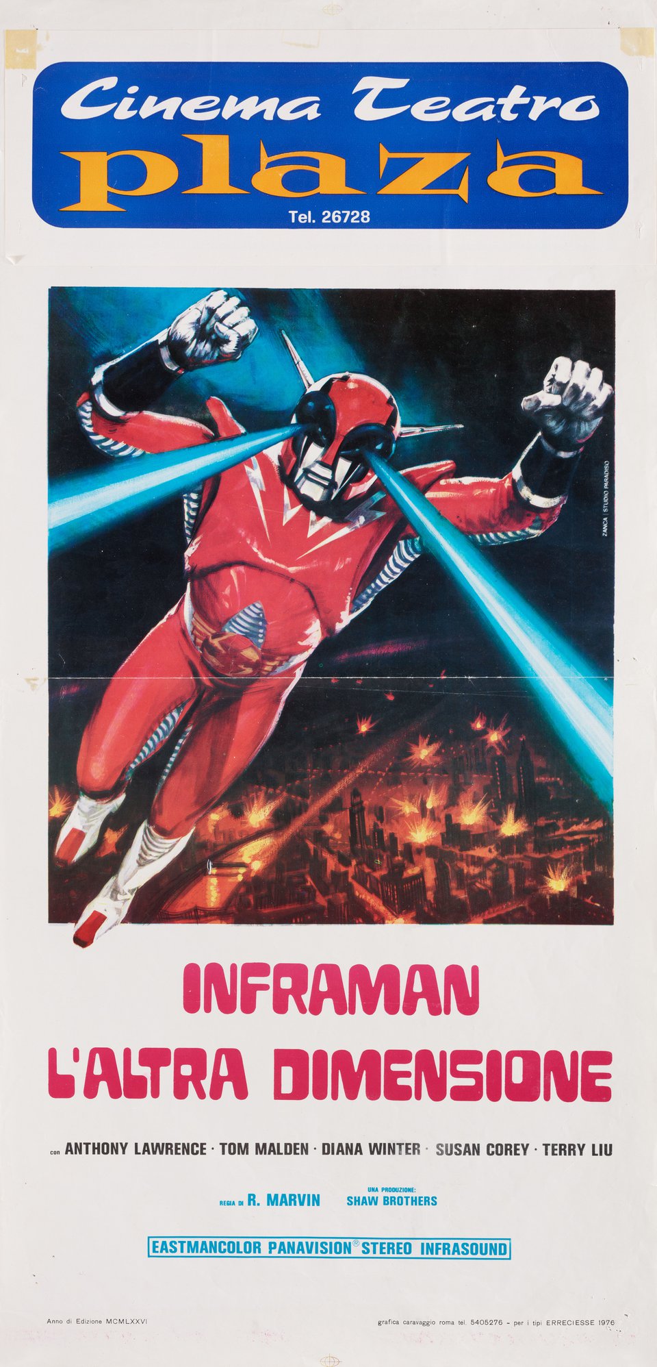 Infra-Man Original 1976 Italian Locandina Movie Poster