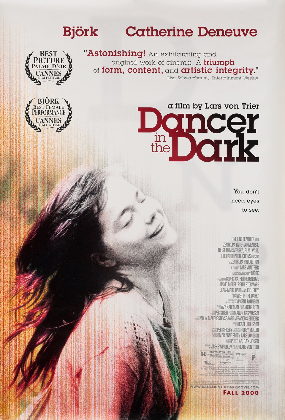 Dancer in the Dark Original 2000 U.S. One Sheet Movie Poster