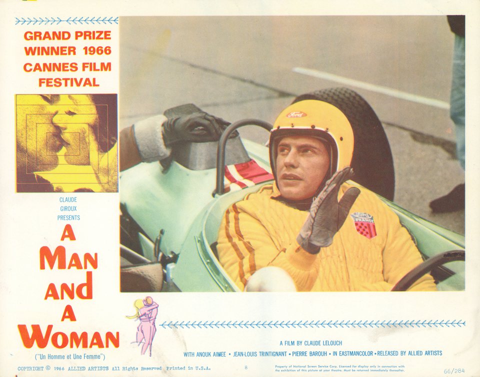 A Man and a Woman Original 1966 U.S. Scene Card