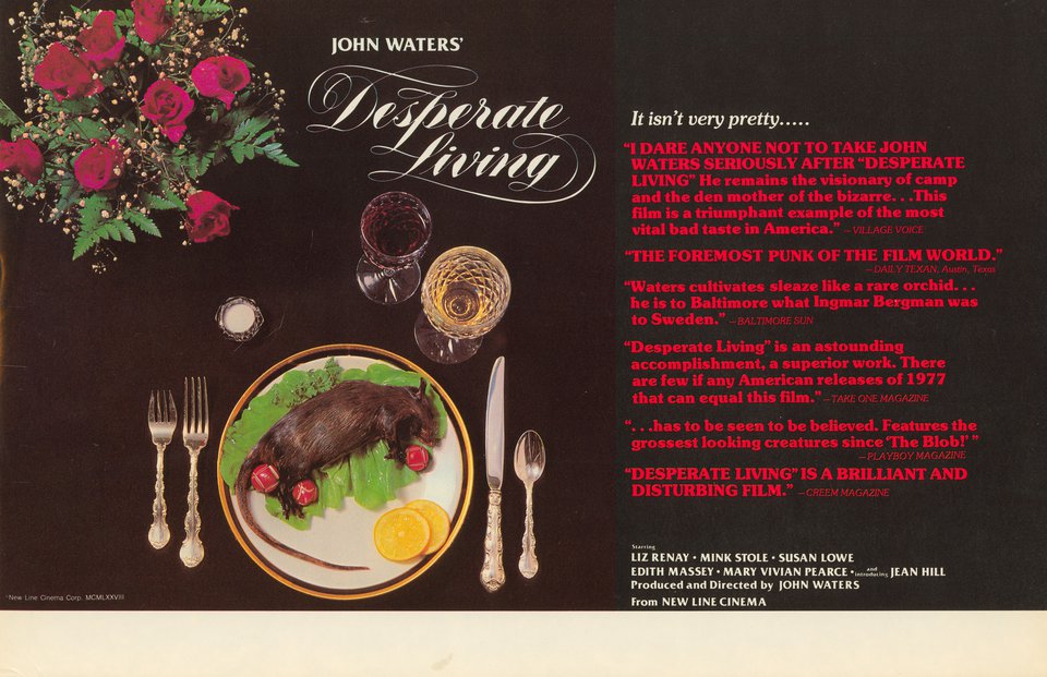 Desperate Living Original 1978 U.S. Mini Movie Poster