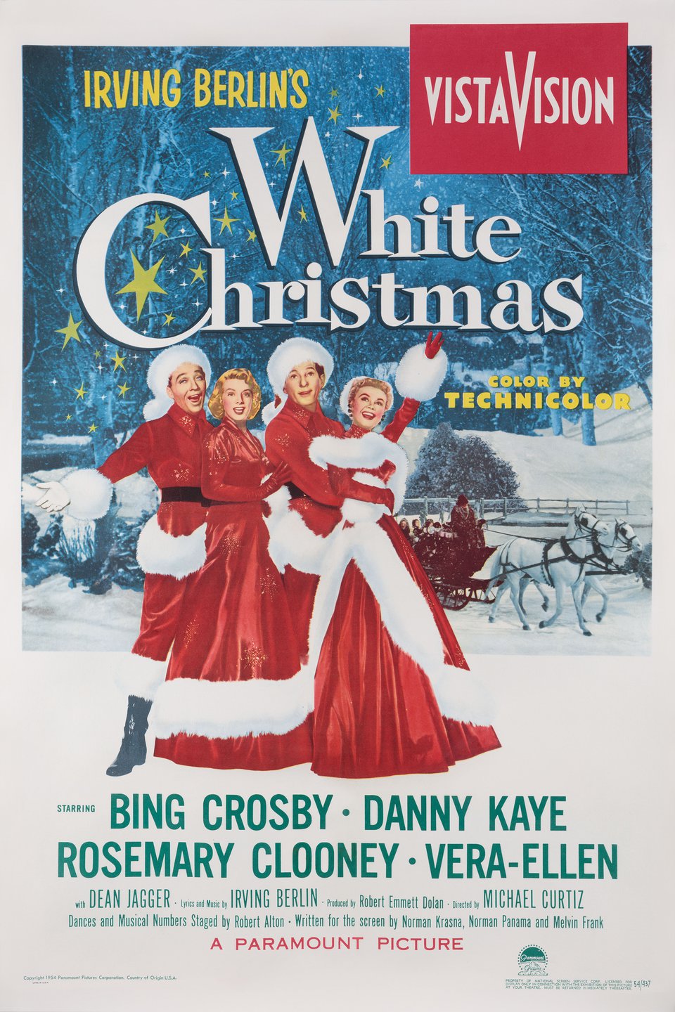 White Christmas Original 1954 U.S. One Sheet Movie Poster