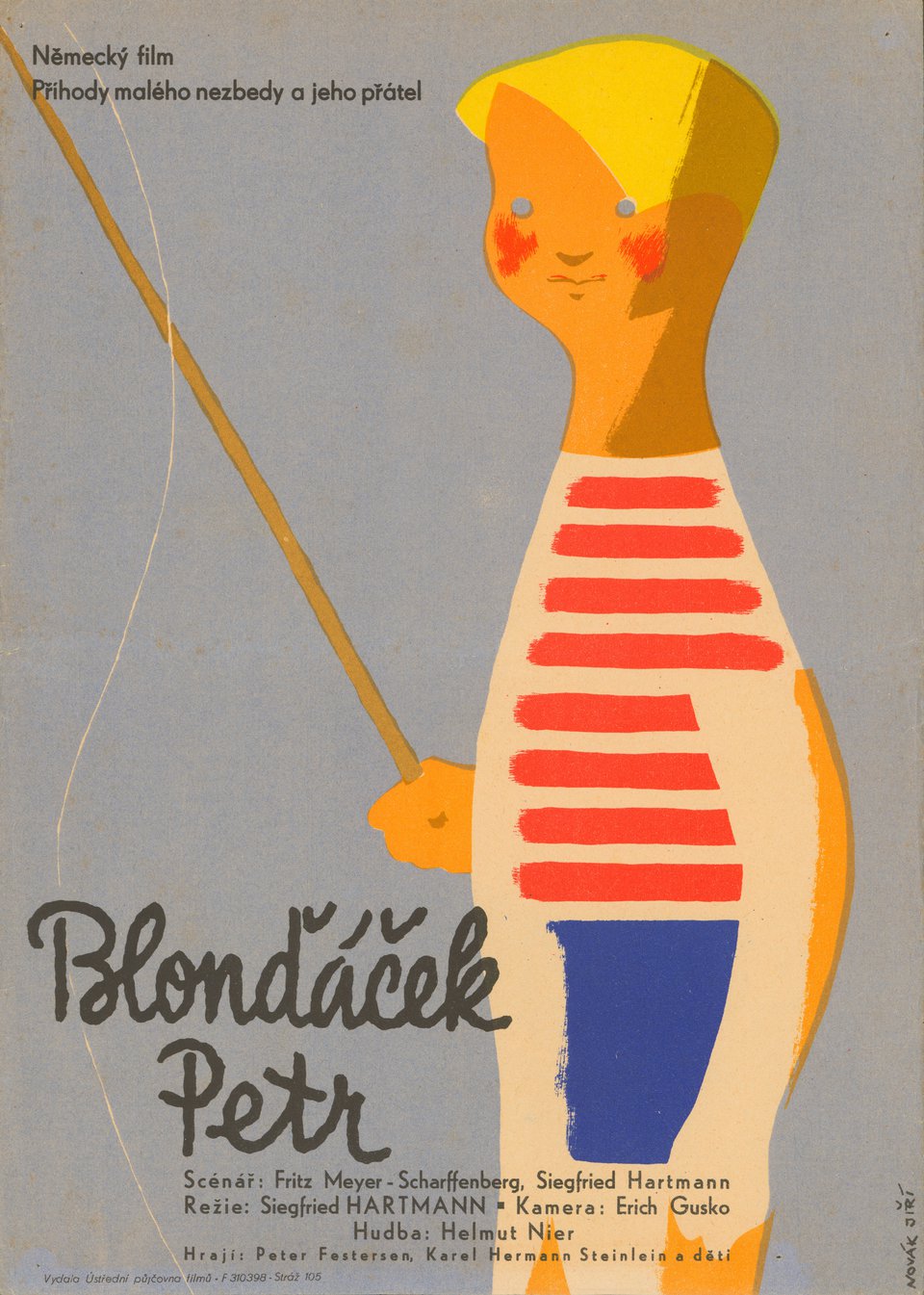 Fiete im Netz Original 1959 Czech A3 Movie Poster