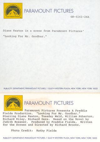 Looking for Mr. Goodbar Original 1977 U.S. Silver Gelatin Single-Weight Photo Alternate Image