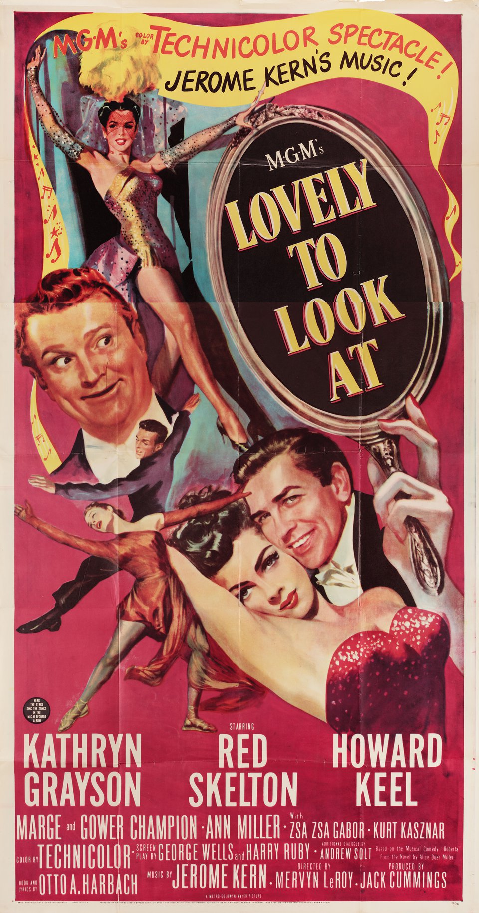 LOVELY TO LOOK AT Original 1952 U.S. Three Sheet Movie Poster