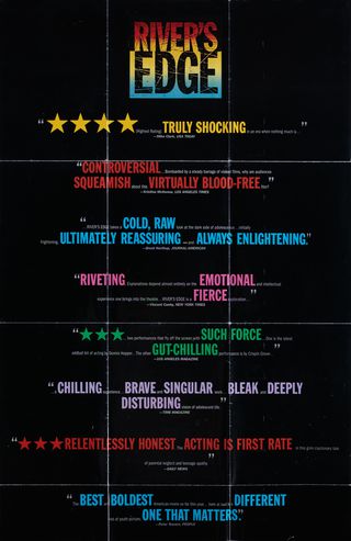 River's Edge Original 1986 U.S. Video Movie Poster Alternate Image