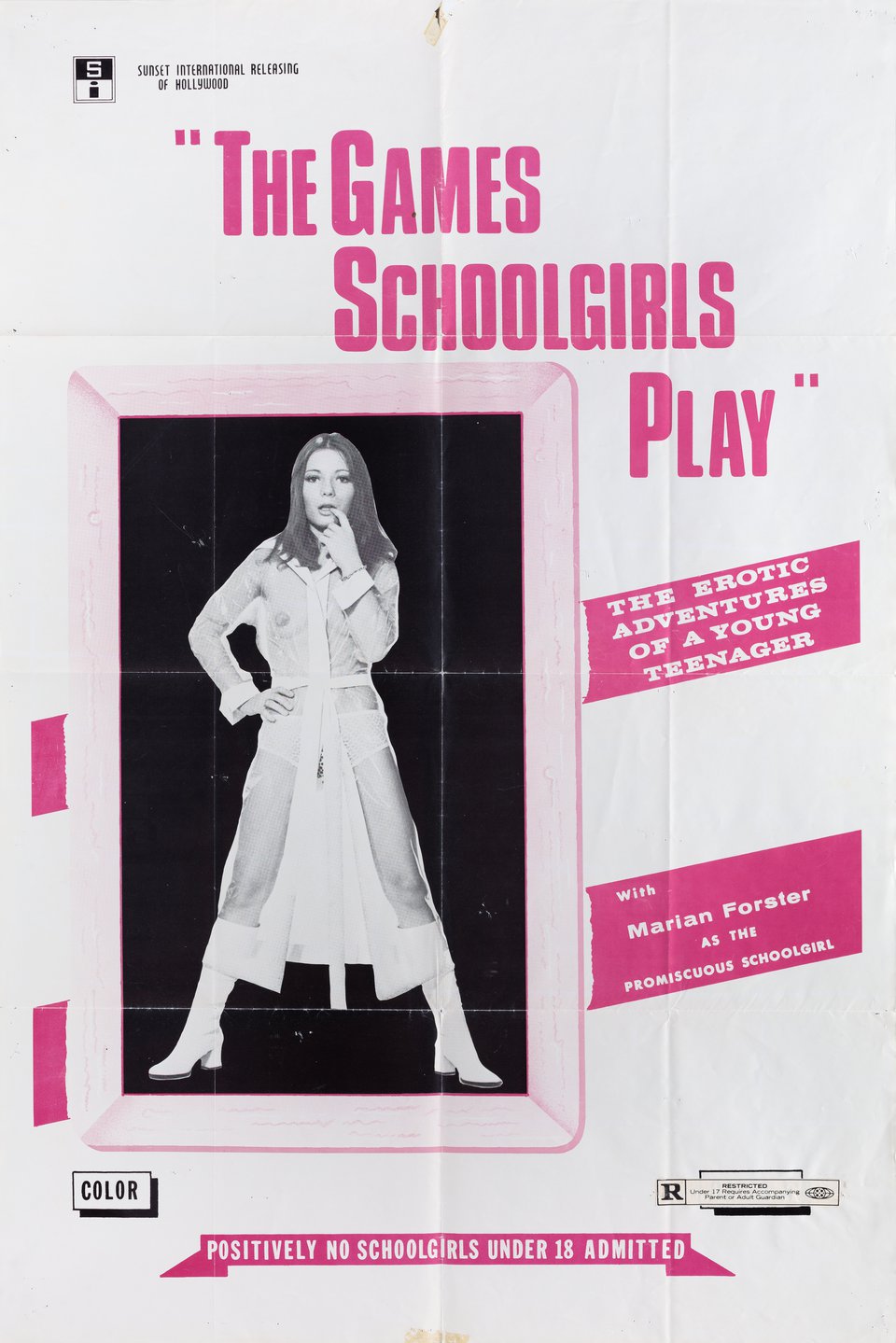 The Games Schoolgirls Play Original 1972 U.S. One Sheet Movie Poster