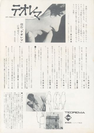 Teorema Original 1968 Japanese B5 Chirashi Handbill Alternate Image