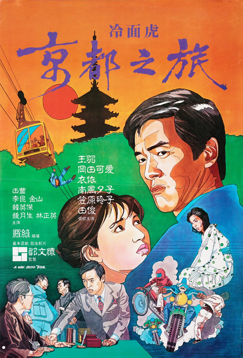 A Man Called Tiger Original R1980s Hong Kong Movie Poster