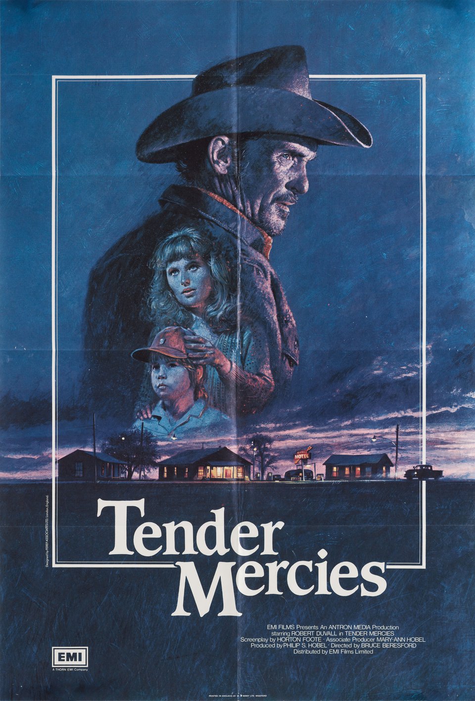 Tender Mercies Original 1983 British One Sheet Movie Poster