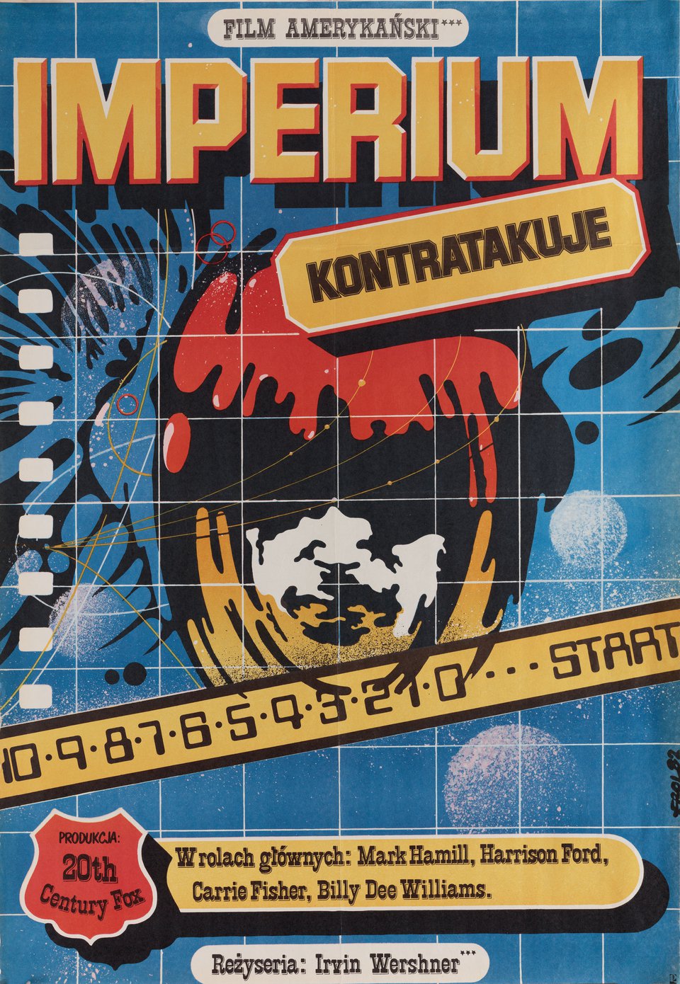 The Empire Strikes Back Original 1983 Polish B1 Movie Poster